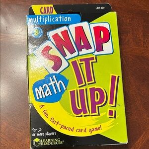 Learning Resources Snap It Up! Math Card Game - Green and Blue